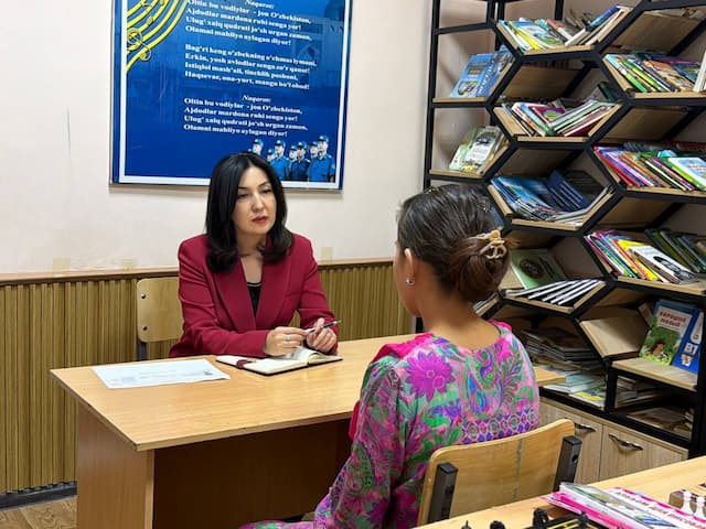 Bolalar ombudsmani monitoring safari doirasida Samarqand viloyat IIB huzuridagi Voyaga yetmaganlarga ijtimoiy-huquqiy yordam ko‘rsatish markazida o‘rganish olib bordi.