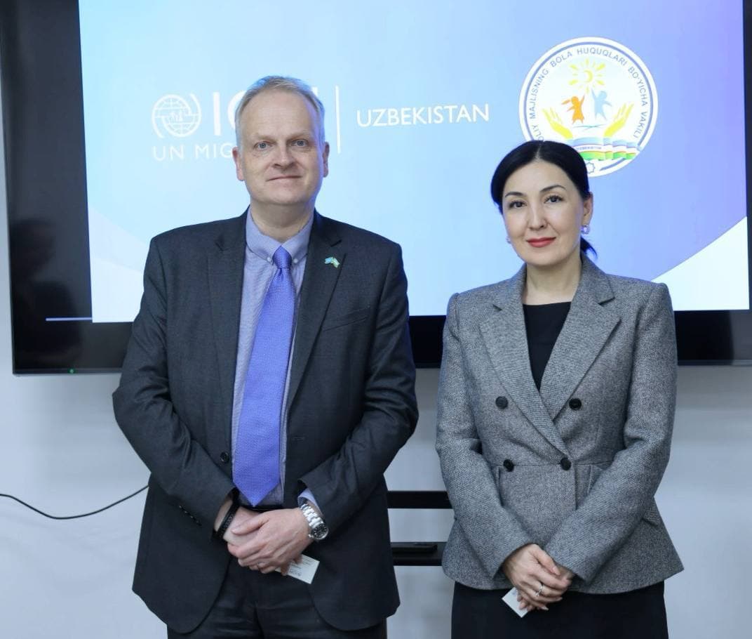 Bolalar ombudsmani hamda Migratsiya xalqaro tashkiloti(IOM)ning O’zbekistondagi vakolatxonasi rahbari Endryu Grey bilan amaliy uchrashuv bo‘lib o‘tdi.