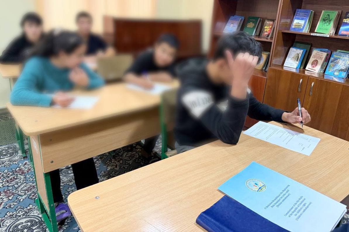 Namangan viloyatidagi monitoring tashrif doirasida Bolalar ombudsmani Namangan viloyati IIV huzuridagi Voyaga yetmaganlarga ijtimoiy-huquqiy yordam ko‘rsatish markazida bo‘ldi.